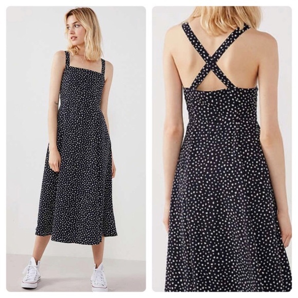 Kimchi Blue Navy Polka Dot Dress